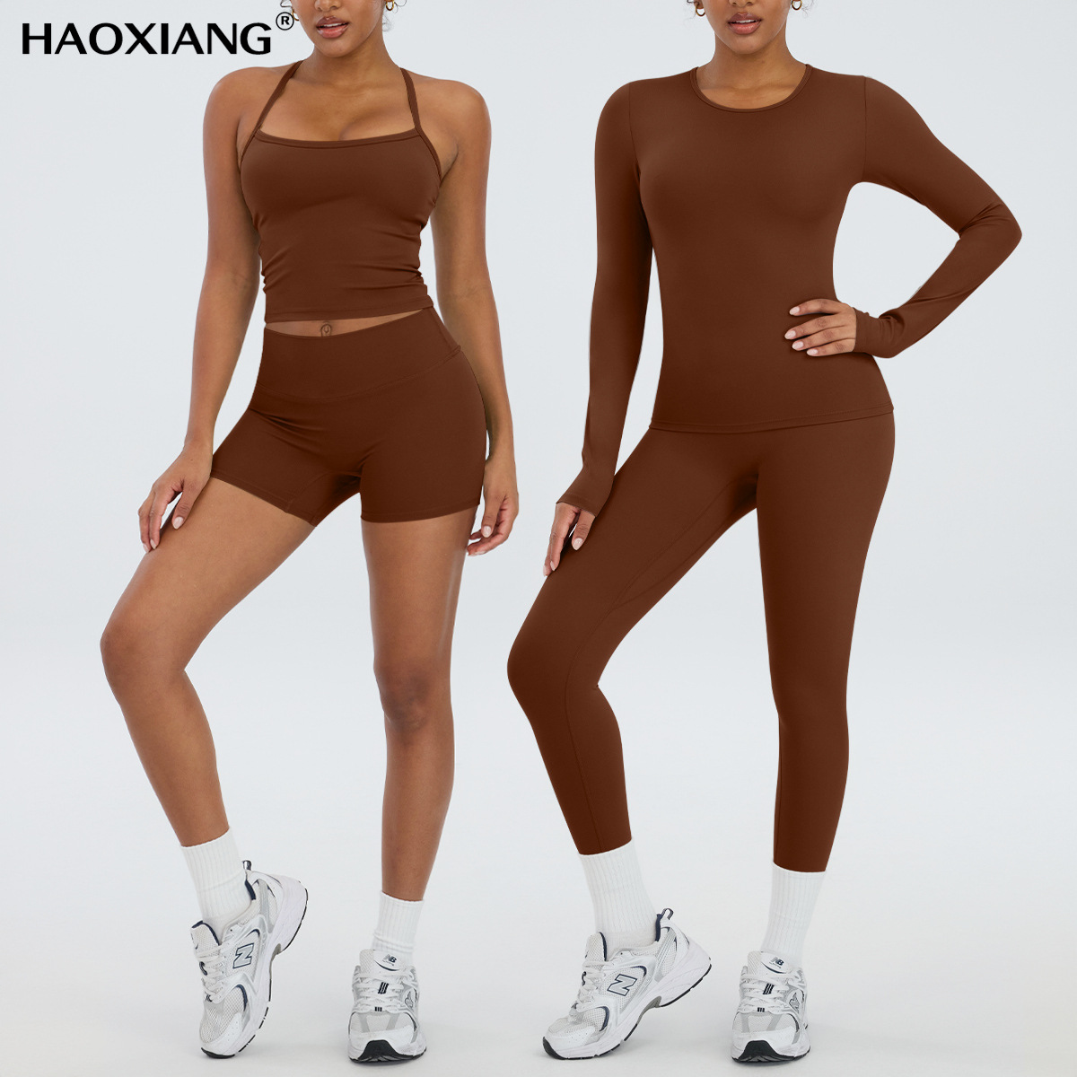 8519 Popular Yoga Clothing Set, High-End Outdoor Running Quick-Drying Sportswear for Women, Slimming and High-Elastic Fitness Clothing