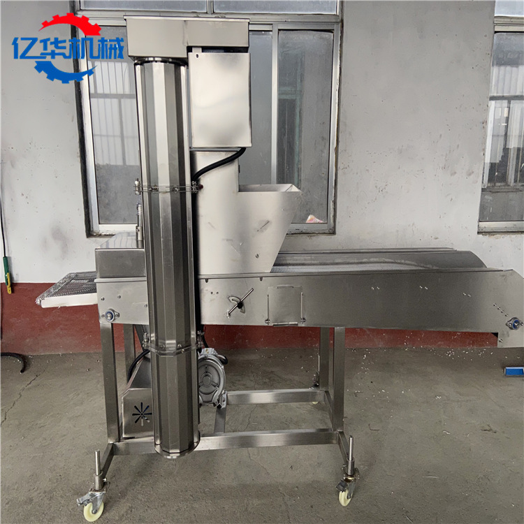 不锈钢鸡柳上糠机 商用鸡肉条裹糠机 玉米布丁酥裹糠设备源头厂家