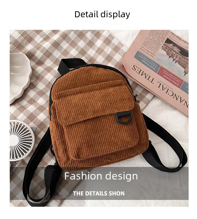 Damen Rucksack Im Vintage Look Aus Kord Für Schule Und Alltag_voghion.com