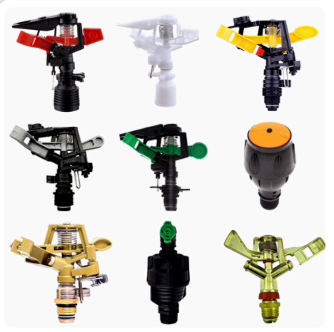 4 puntos 6 puntos de plástico ajustable balancín giratorio rociador jardinería riego rociador agrícola césped refrigeración atomización rociador