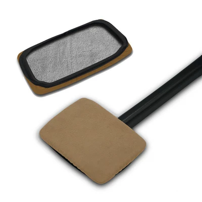Mike Q Car Windshield Cleaning Car cleaning tools - suede-glass-brush-replacement-cloth-cover-browngrey-randomly-sent