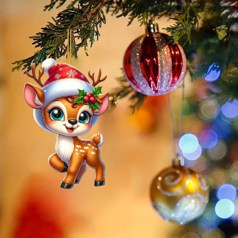 Colgante acrílico para automóviles decoración del árbol de Navidad colgante decoración del hogar