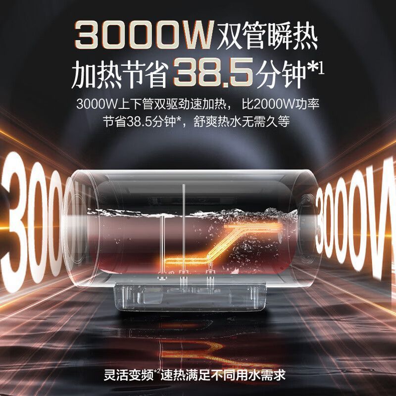 万和电热水器能效速热节能家用储水式卫生间60升省电变频Q8WW