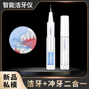 Rinsing 2-in-1 Dental Cleaner Ultrasonic Tooth Cleaner Toothbrush Electric Dental Calculus Remover Teeth Care