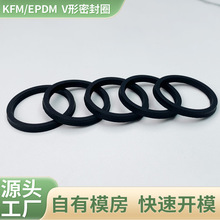 开模定制FKM氟橡胶V型密封圈 耐腐蚀FPM氟橡胶密封件生产厂家