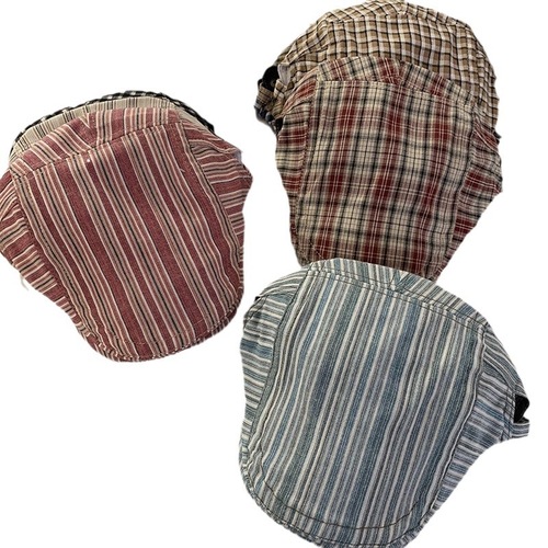 Vintage Japanese beanie for women, suitable for spring and summer, versatile, grid pattern, makes face look smaller, newsboy hat, painter's hat, large head circumference, forward hat, trendy