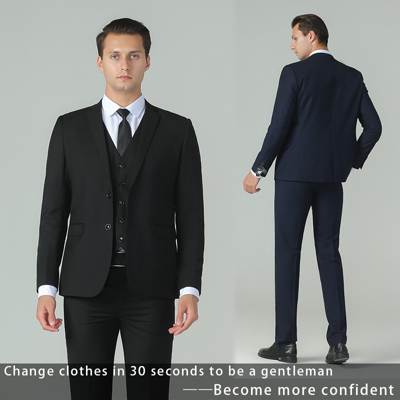 Men's Suit Business Formal Suit Three-Piece Suit Large Size Suit Jacket Men's Best Man and Groom Wedding Dress Foreign Trade Men's Suit Business Formal Suit Three-Piece Suit Large Size Suit Jacket Men's Best Man and Groom Wedding Dress Foreign Trade