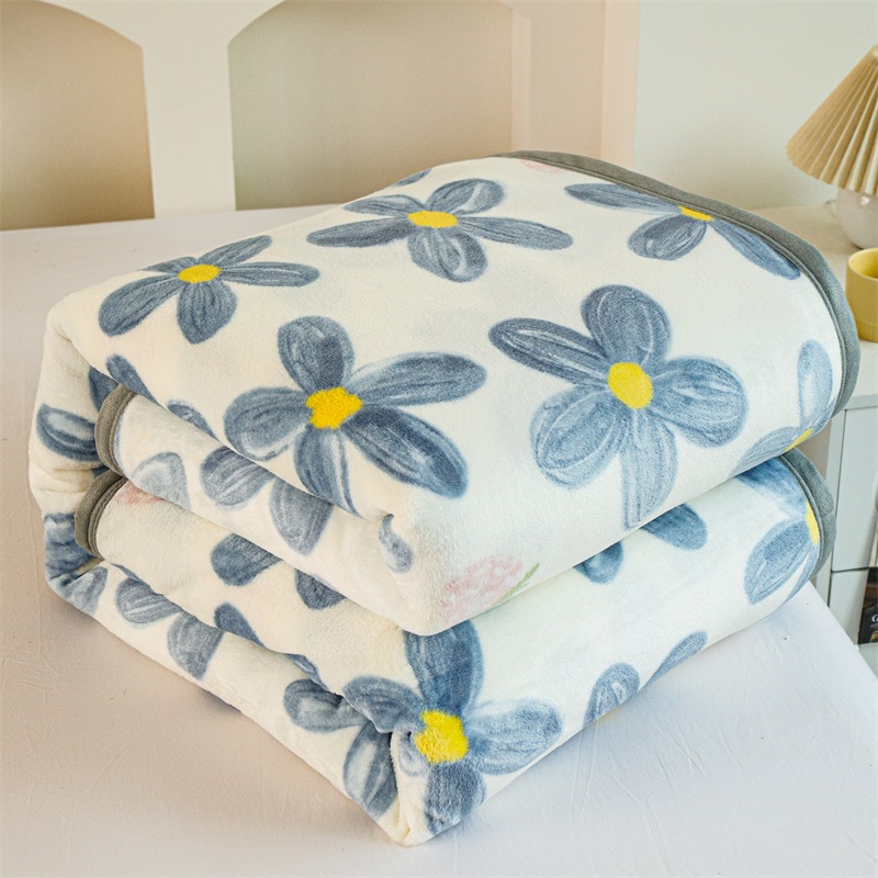 Nórdico flange mantas de peluche doble cara gruesa animación cuatro estaciones mantas de sofá general mantas de siesta mantas de piel