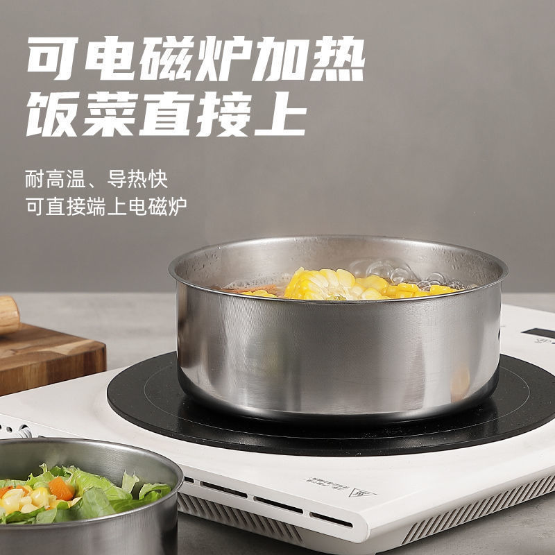 Caja de almacenamiento de acero inoxidable con caja de almacenamiento de refrigerador con cubierta de cuenco de sellado, caja de comidas casera, caja de almacenamiento de cinco piezas