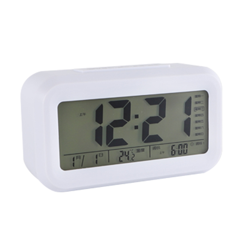 Luz de pantalla grande tiempo de voz inteligente reloj electrónico para niños multifunción temperatura estudiante LED despertador electrónico