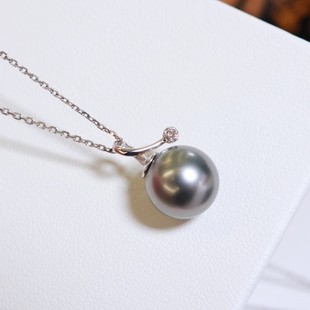 18K Gold Diamond Accessories Simple Diamond Pearl Pendant Diamond 0.01/Ct Figure 9-10 Beads Without Chain Without Beads