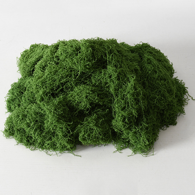 Simulación de musgo filamento césped Musgo albicans Simulación de musgo lanceado Disposición del paisaje Césped maceta de bonsai