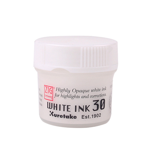 Japanese Sumi-e Waterproof White Ink Liquid Watercolor Opaque Correction Liquid 30ML High-Gloss Water-Soluble Ink