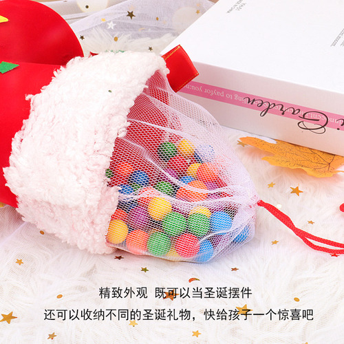 Factory direct sales creative Christmas flocking boots pen holder candy bag small gift boots Christmas decorations wholesale