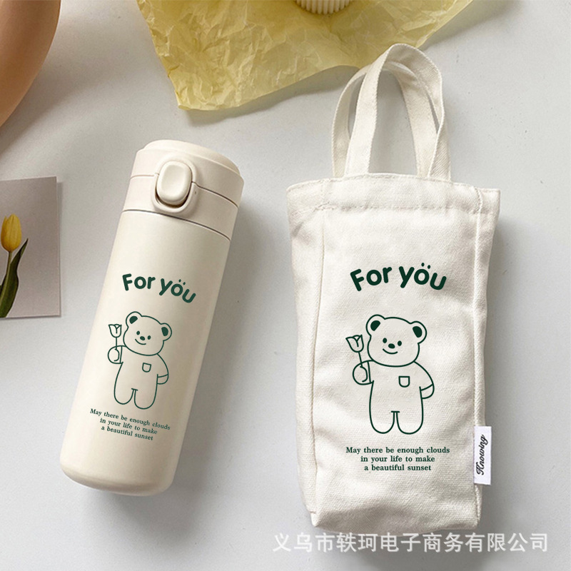 INS大容量韩版简约可爱高颜值原宿风超萌学生少女心保温杯女便携