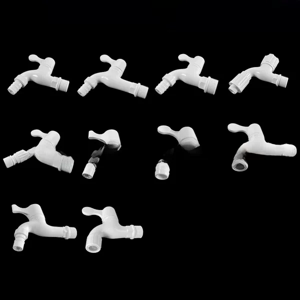 Liansu Pvc Washing Machine Faucet Single-Type Quick-Open Wrench-Type Dual Outlet Water Spout W83102