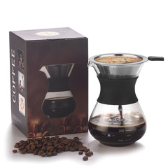 小型咖啡壺意式摩卡壺家用手沖咖啡壺玻璃咖啡分享壺廠家跨境貨源