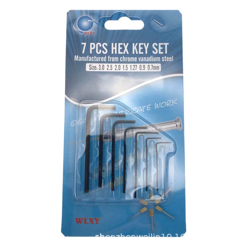 WLXY 7 шт. Костюм набор мини-шестигранных ключей метрический прецизионный шестигранный ключ 0,7-3,0 мм маленький размер внутренний шестигранный