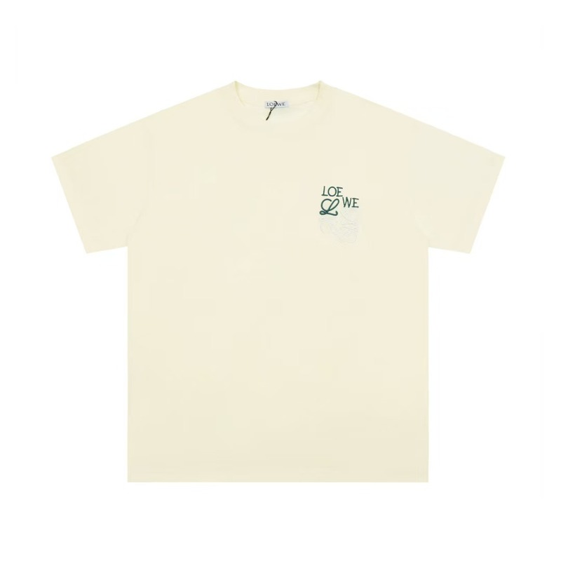 クロスボーダー羅家高品質刺繍ロゴゆるい半袖男女モデルカジュアルファッション百合tシャツ潮牌|undefined