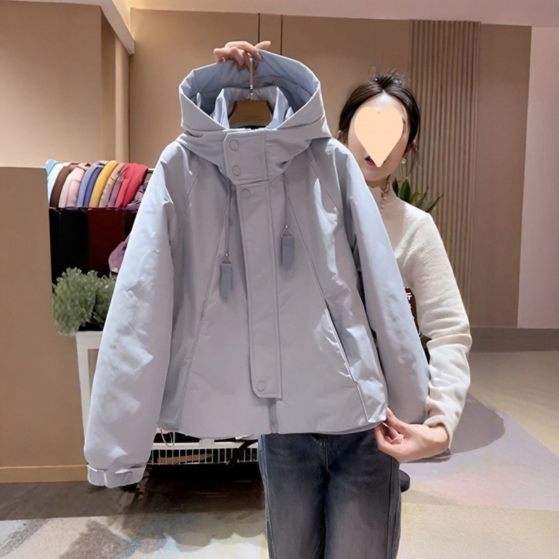 连帽冲锋衣女款2025新款春秋薄款宽松休闲夹克风衣棒球服潮|undefined