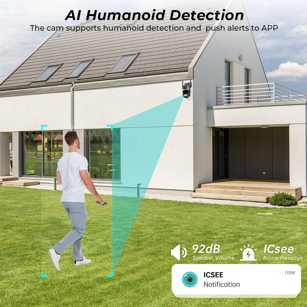 ICsee dış mekan kablosuz gözetleme kamerası ev Bluetooth bağlantısı HD kaliteli CCTV WiFi kamera