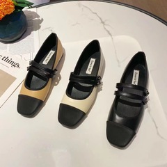 韓版瓢鞋配裙子瑪麗珍鞋小香風平底鞋法式晚風單鞋2023春女鞋皮鞋
