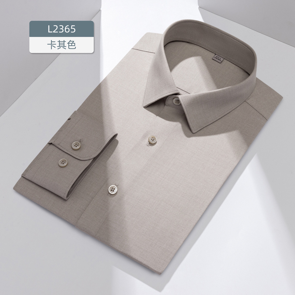 Camisas antibacterianas personalizadas de temperatura inteligente 3A para hombres de mangas largas sin quemar, herramientas de ropa de hombre de negocios de alta fijación 0