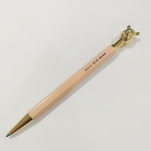 不规则笔顶按压式卡通礼物金属头笔夹徽章LOGO制作圆珠笔