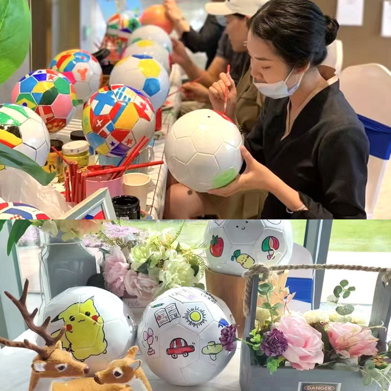 絵画サッカーdiy子供絵画手作り落書き材料バッグ手描き空白幼稚園活動玩具道具