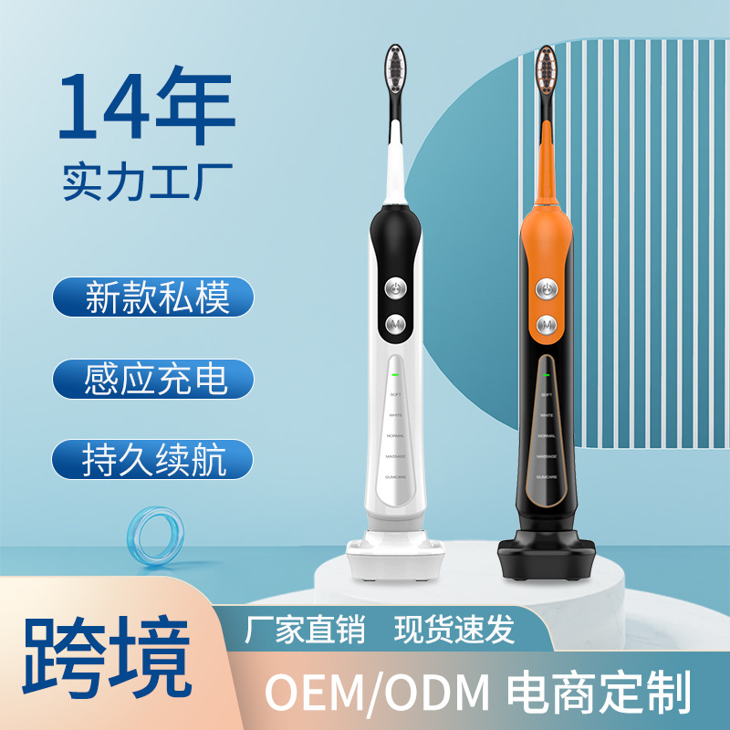 Cross-Border Hot-Selling Magnetic Levitation Sonic Electric Toothbrush Adult Couple Induction Rechargeable Electric Toothbrush Source Factory