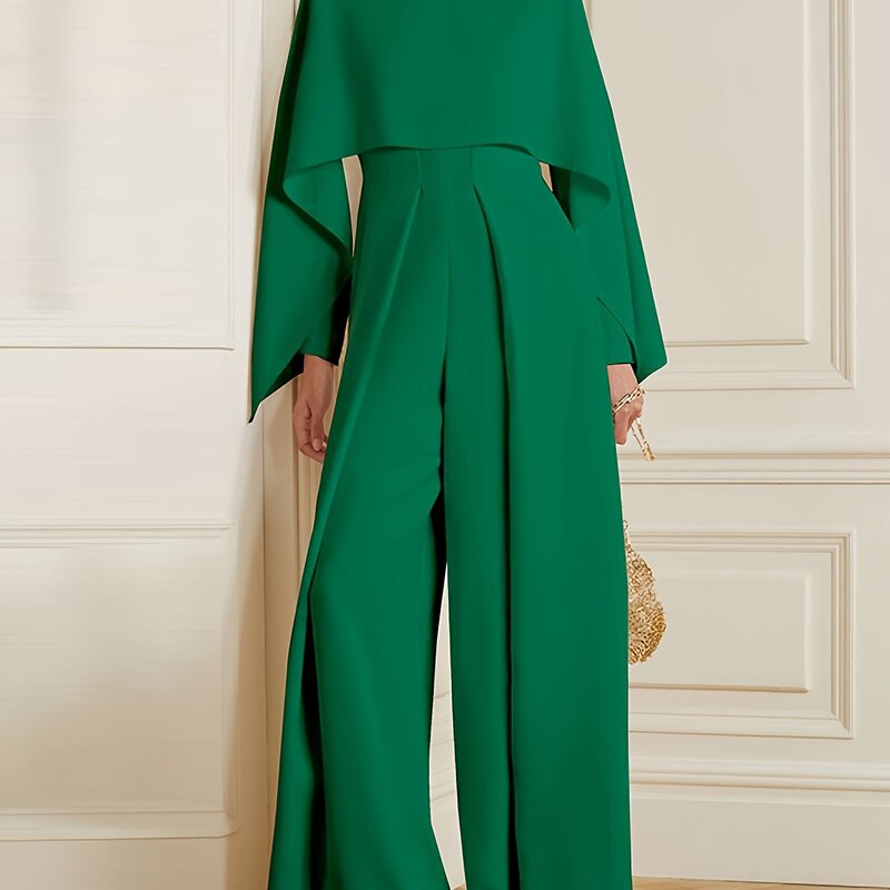 Chic Long Sleeve Jumpsuit Chic Long Sleeve Wide Leg Jumpsuit|undefined