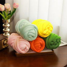 跨境灌芯棉冰岛毛线手工编织布条毯子线包包坐垫冰岛线团特粗毛线