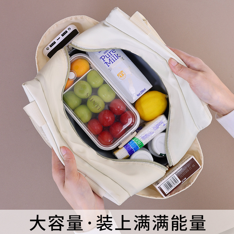 新品マルチポケット大容量食事付き保温手提げ袋サラリーマンランチ弁当袋ピクニック弁当箱袋|undefined