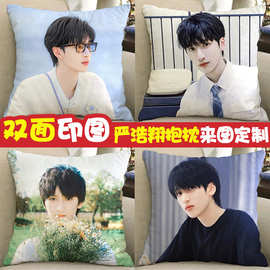 严浩翔周边抱枕双面制作tf家族tnt时代少年团pb海报贴纸生日礼物