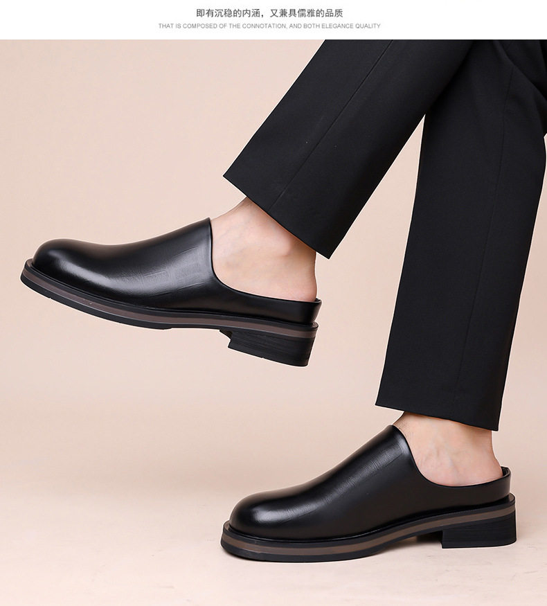 Dép sandal nam quai ngang kiểu lười xỏ chân, mặt giày bóng nhẹ, đế cao su êm chân — Z7123 màu đen, z7123 màu nâu chi tiết 17