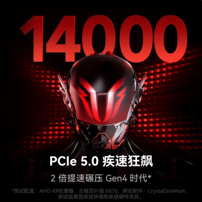 Твердотельный накопитель M.2 PCIe 5.0x4 1TB Lexar ARES PRO Ares, скорость чтения 14000MB/s