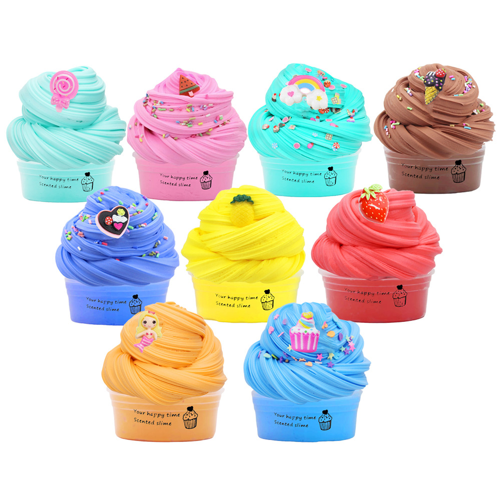 Amazon 9 Color Mud Cotton Mud Plasticine Yellow Oil Mud slime kit Children's Toys Non-Stick
