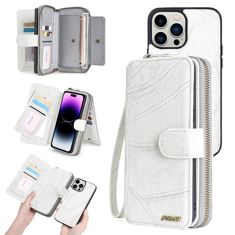 Suitable for Apple 17 Card-Inserting Mobile Phone Leather Case Iphone17Promax Wallet Phone Case Flip Cover Anti-Fingerprint