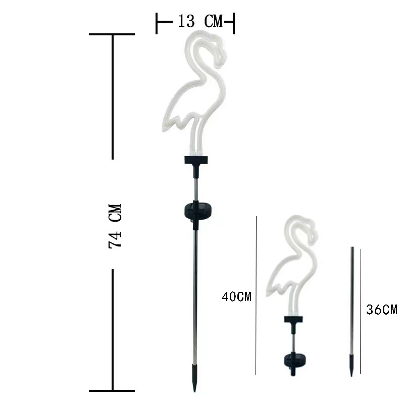 Amazon solar jardín al aire libre paisaje luz flamenco luz enchufe de tierra luz led camping luz decorativa