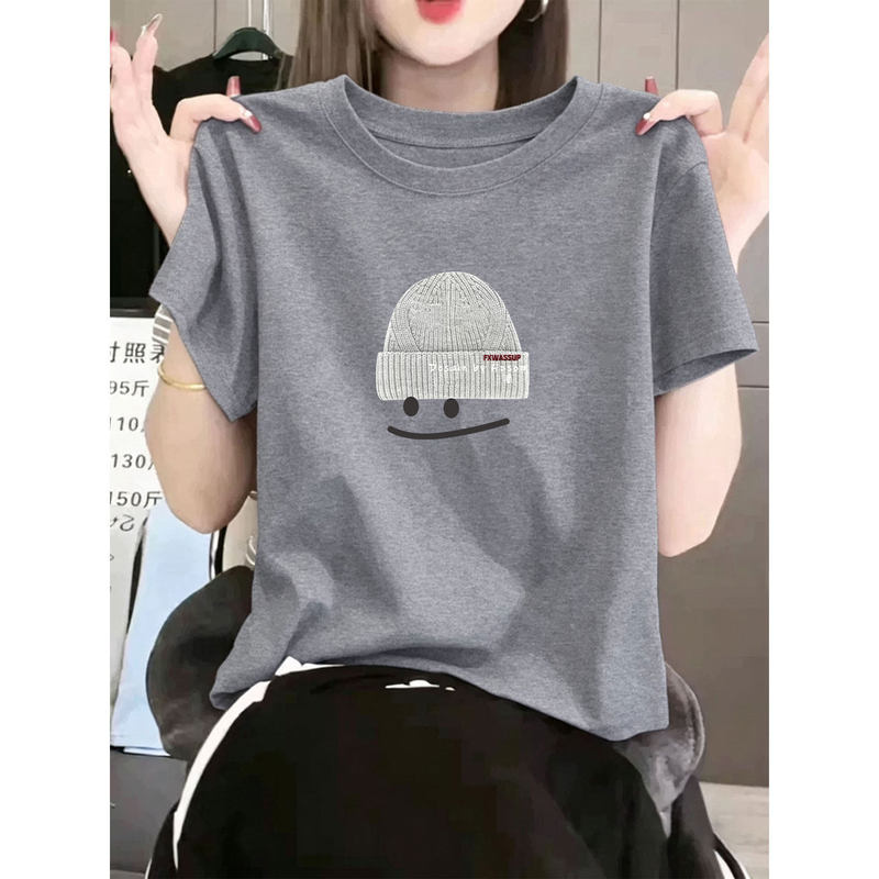 Pure Cotton Short-Sleeved T-Shirt for Women, 2026 New Style, This Year's Popular Hot-Selling Summer Plus-Size Top for Plus-Size Women, Stylish and Cool