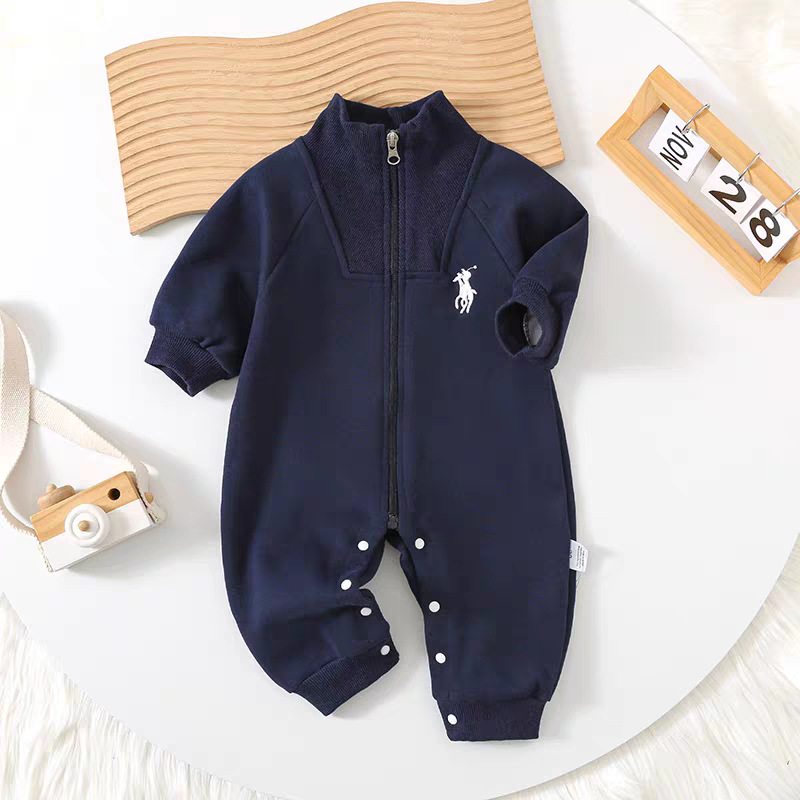 Bebé masculino y femenino estilo coreano mono forrado de lana estilo coreano estilo deportivo estilo mameluco infantil salida mameluco moda