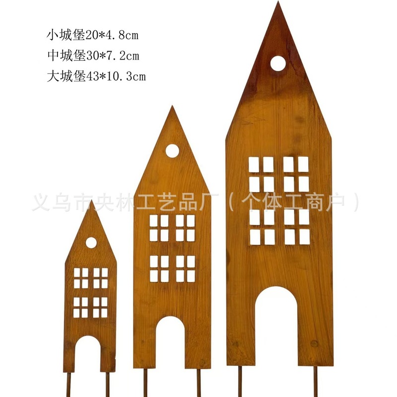 クリスマスデコレーション、錆びたトナカイのクリスマスツリー、屋外ガーデン用金属製鉄工芸品、飾り物|undefined