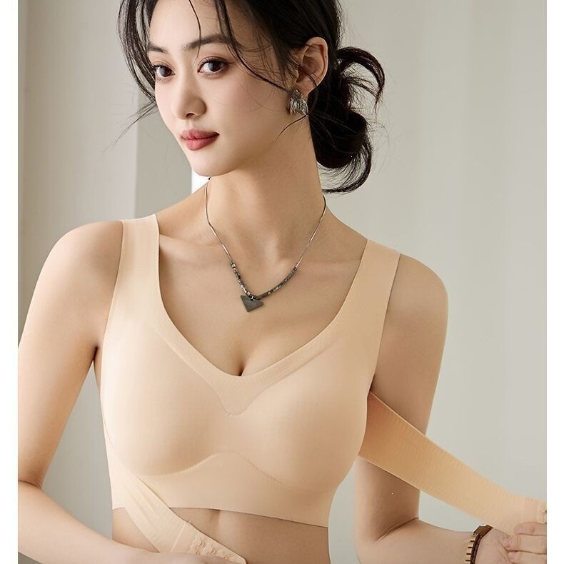 Cross-Border Seamless Underwear for Women, Posture-Correcting Bra with Front Buckle, Lift and Gather Effect, Anti-Slip Cross-Border Seamless Underwear for Women, Posture-Correcting Bra with Front Buckle, Lift and Gather Effect, Anti-Slip