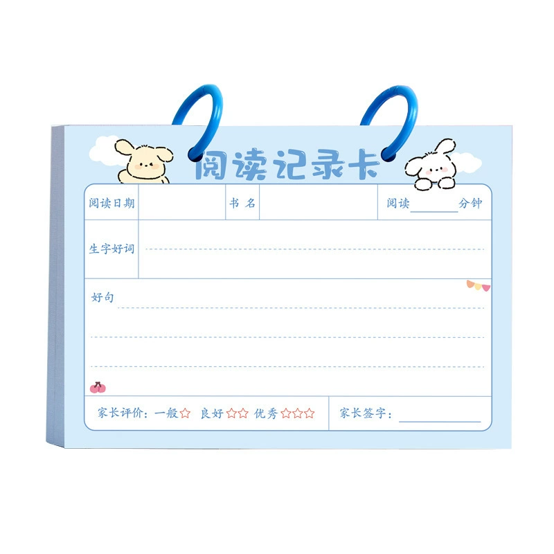 Cartoon cute reading, laptop for students