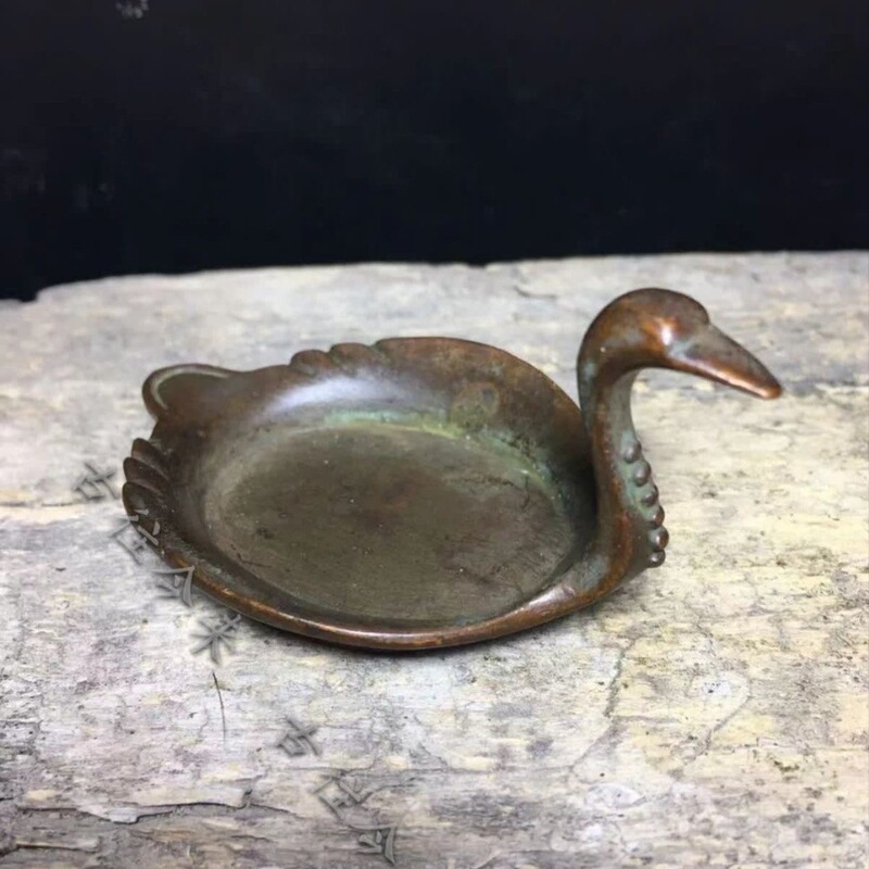 Antique Little Swan Pen Washing Plate Ornaments Swan Dish Antique Tea Pet Study Ornaments