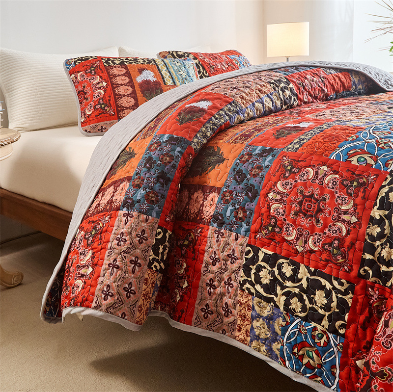 Bohemian Bedding Set With Digital Print For Bedroom Decor_voghion.com
