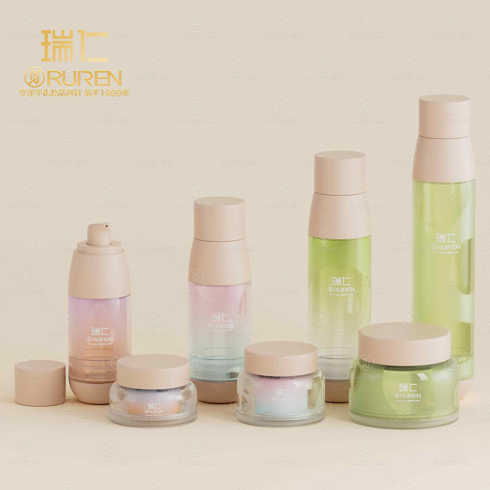 化妆品膏霜套装瓶便携式真空喷雾瓶按压乳液瓶精华乳液分装瓶定制