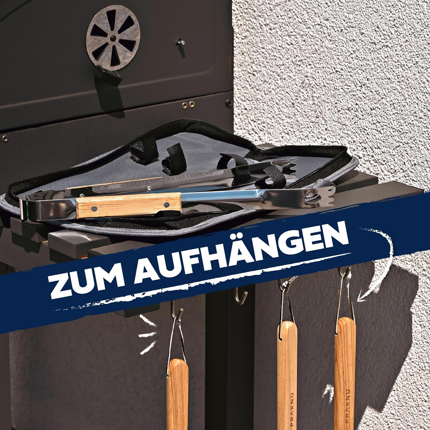 Amazon Cross-border venta caliente juego de barbacoa al aire libre BBQ mango de madera para hornear juego combinación de herramientas de barbacoa