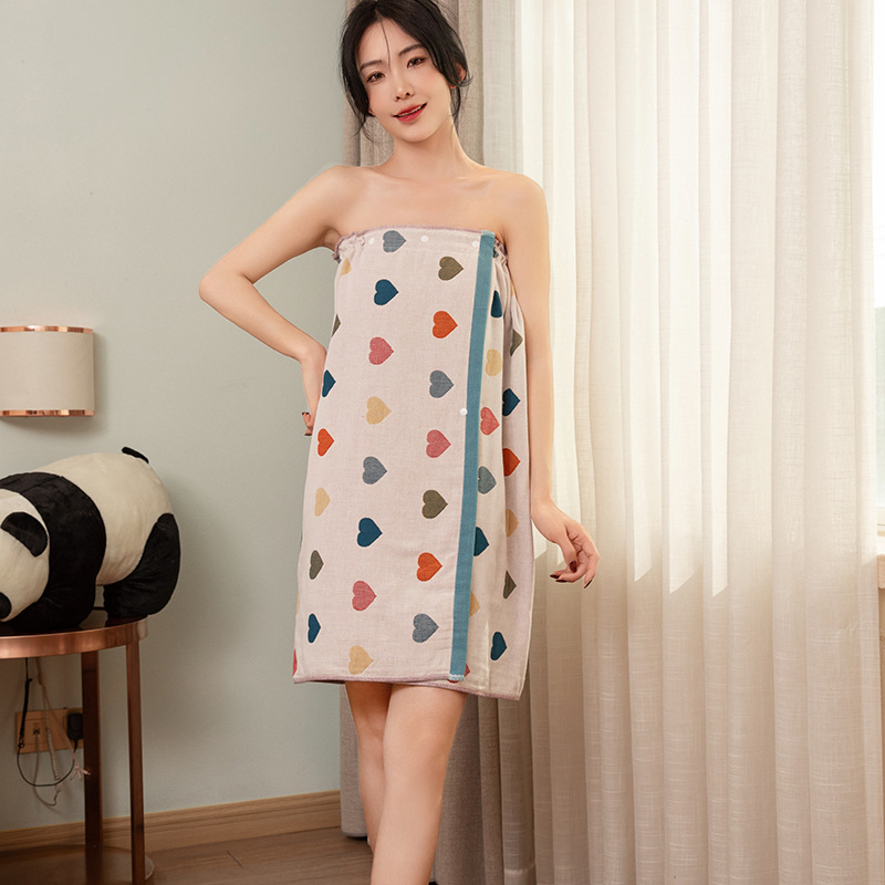 4 층 거즈 목욕 치마 푸른 사랑