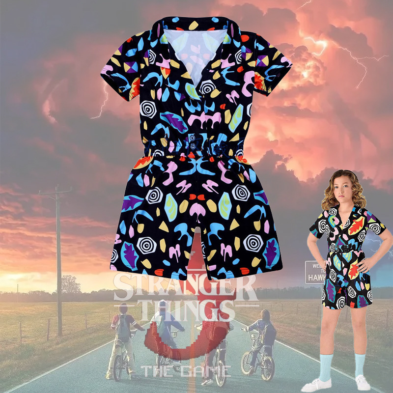 Strangestory Third Season Cosplay Costume 3D Printed Dress Short Sleeves